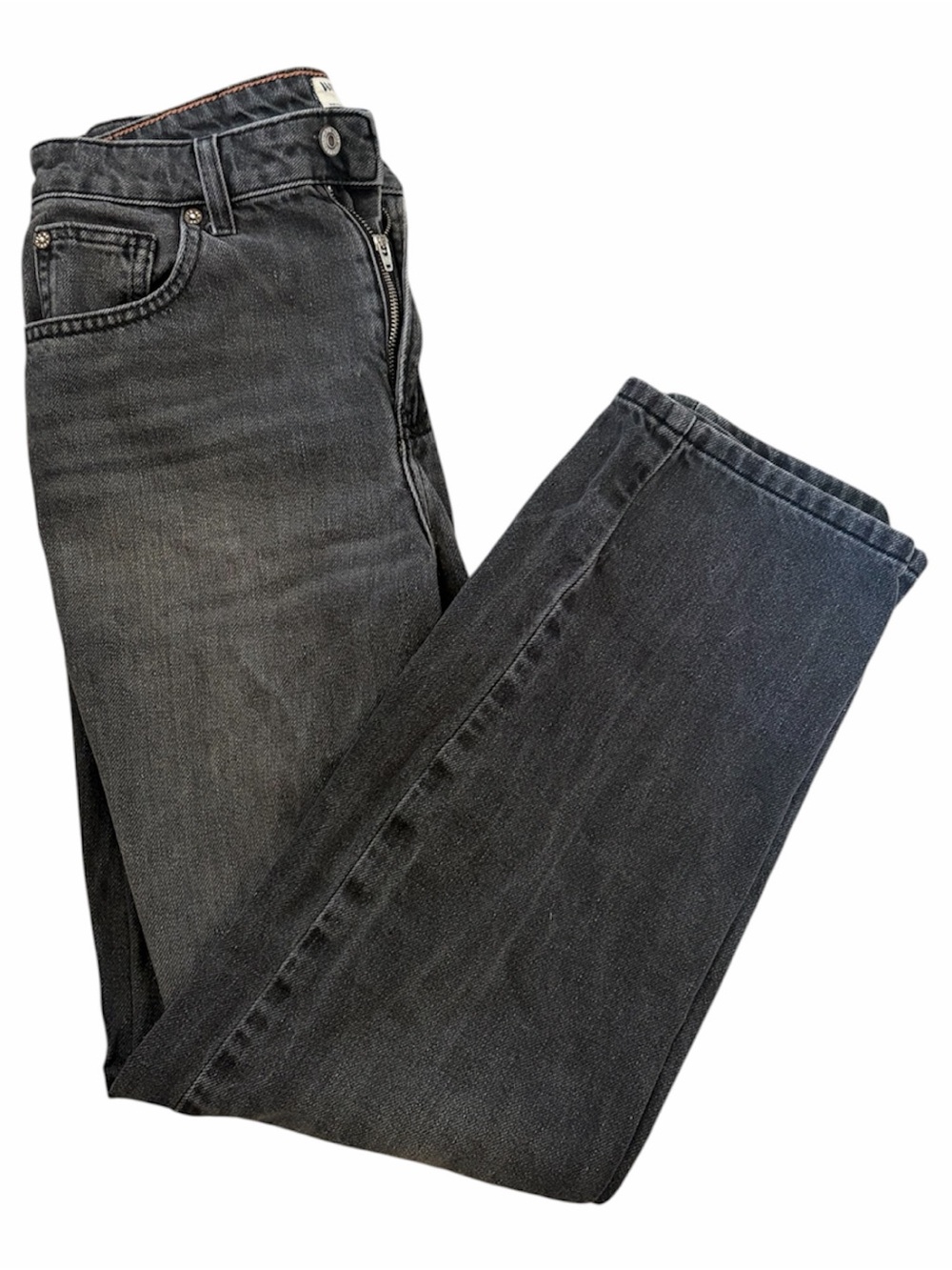 Free People We The Free Straight Leg High Rise Dark Wash Jeans